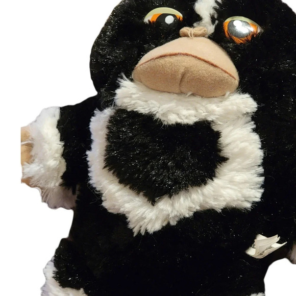 TOY FACTORY Gremlins The Black Mogwai Mohawk Black White Stripe 10" Plush - Picture 6 of 14